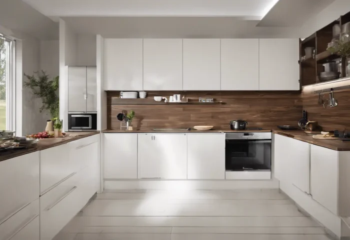 بنر کابینت سفید قهوه ای بنر کابینت سفید قهوه ای