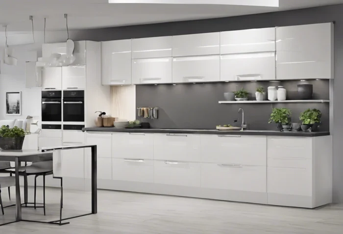 بنر کابینت سفید یکدست بنر کابینت سفید یکدست