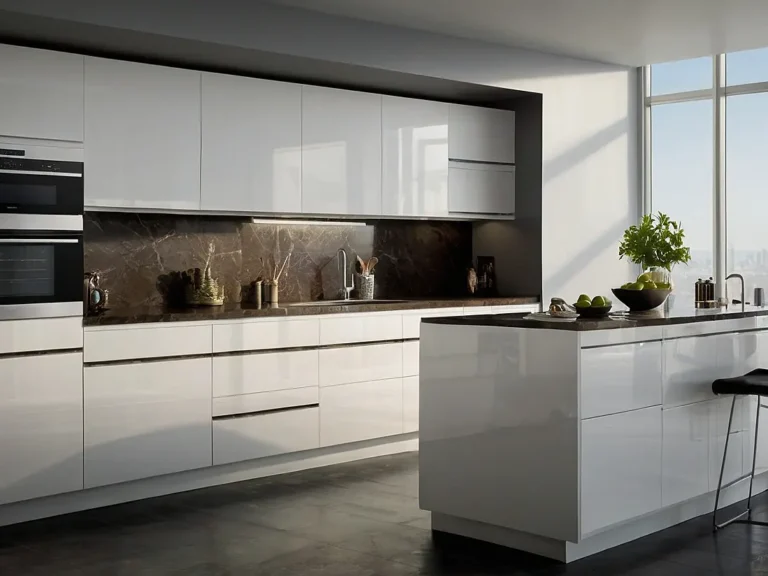 بنر کابینت هایگلاس سفید