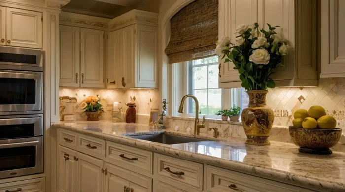 بنر کابینت کرم طلایی