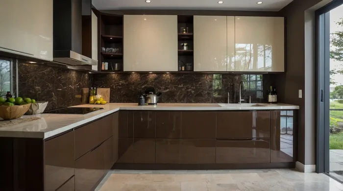 بنر کابینت کرم قهوه ای