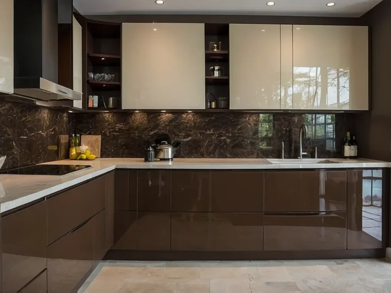 بنر کابینت کرم قهوه ای