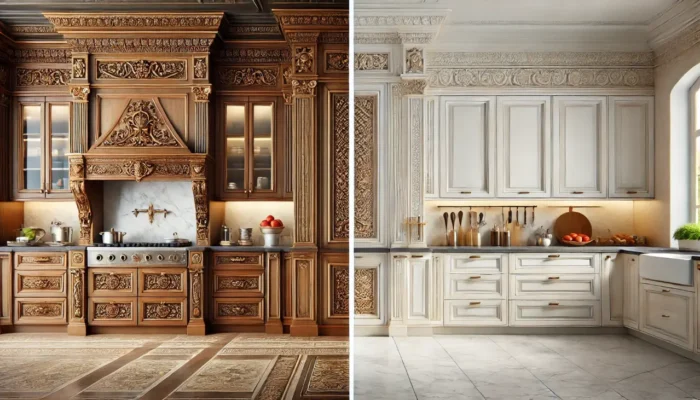 تفاوت کابینت کلاسیک و نئوکلاسیک تفاوت کابینت کلاسیک و نئوکلاسیک