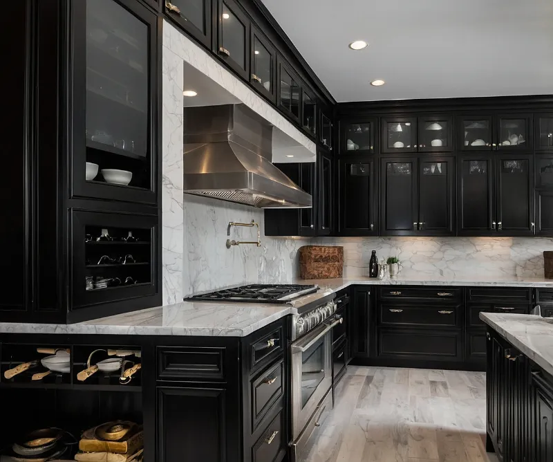 عکس کابینت سفید مشکی