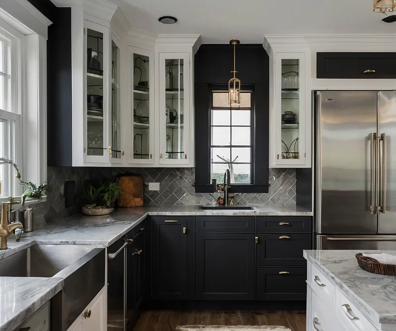 عکس کابینت سفید مشکی