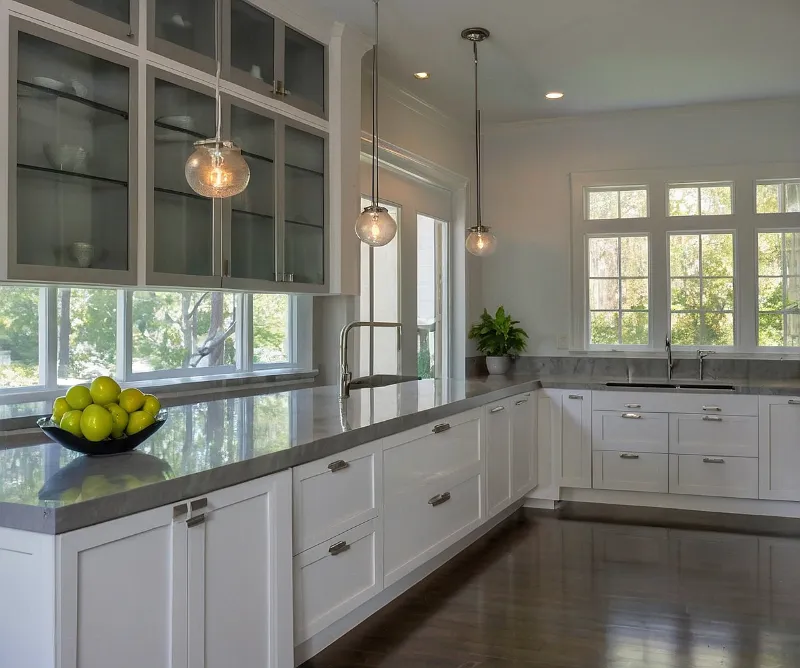 کابینت آشپزخانه سفید طوسی