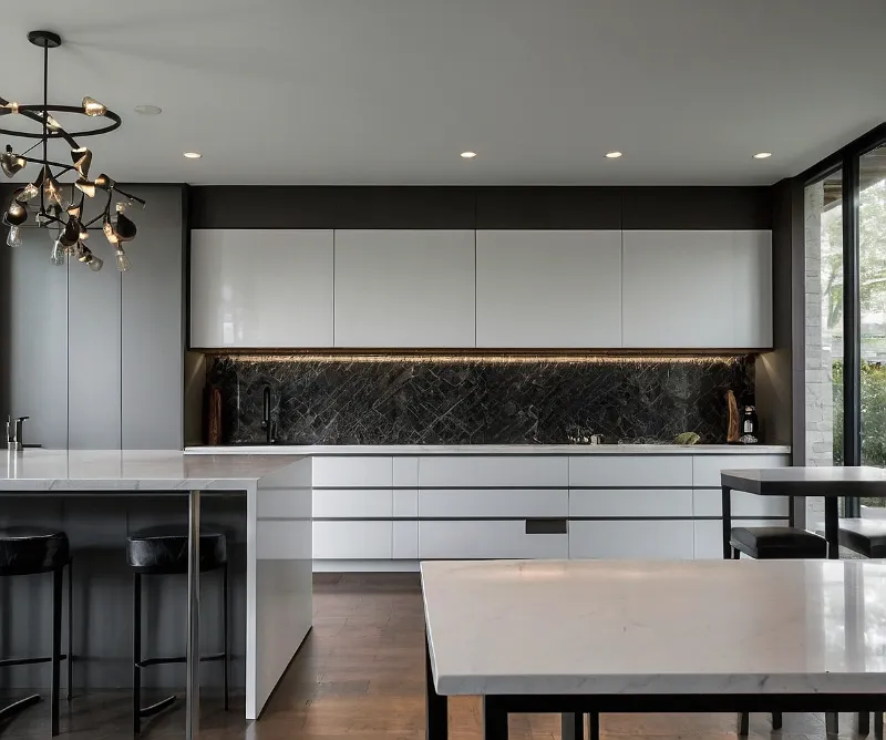 کابینت آشپزخانه سفید طوسی