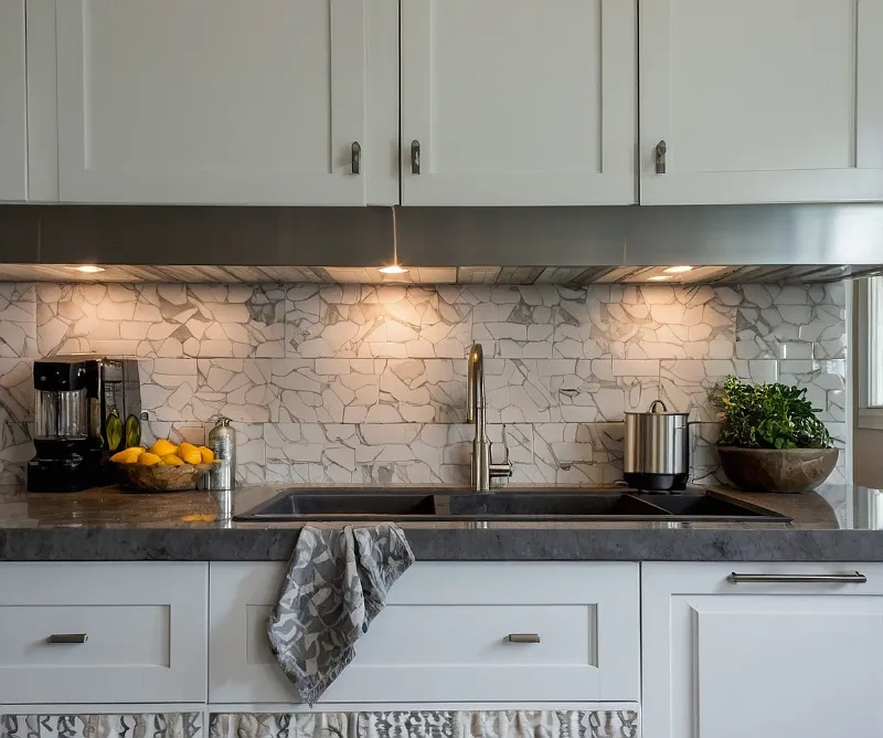 کابینت سفید طوسی