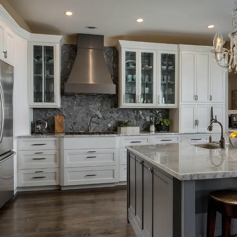 کابینت سفید طوسی