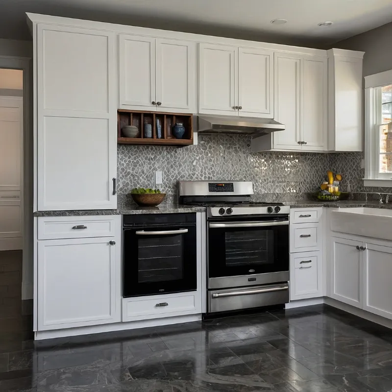 کابینت سفید طوسی