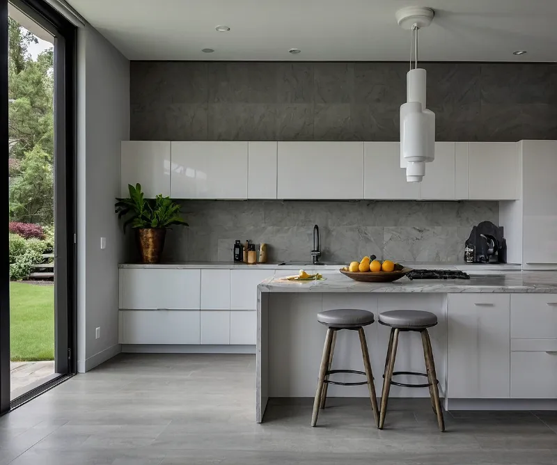 کابینت سفید طوسی مات