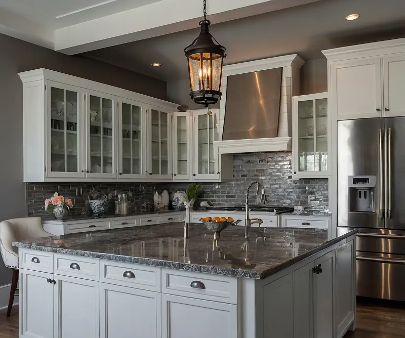 کابینت سفید طوسی