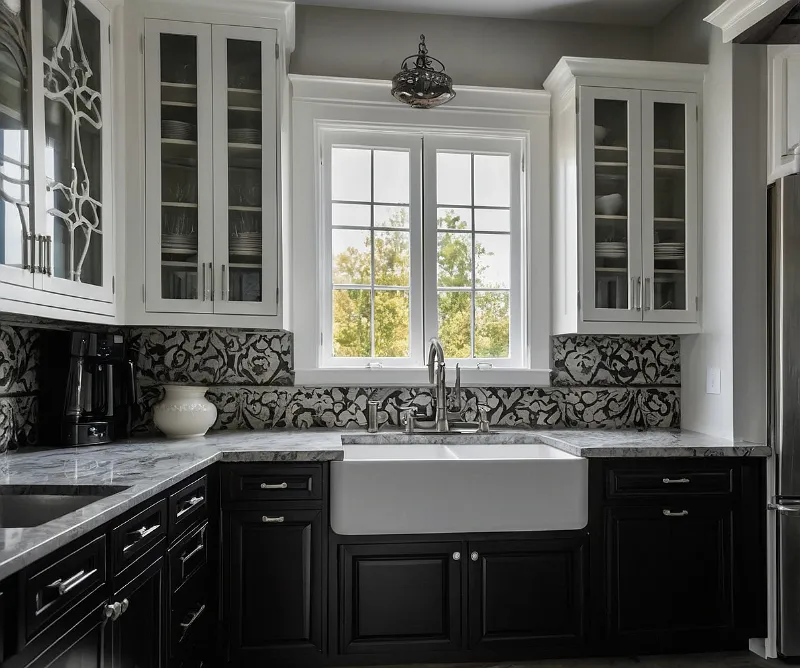 کابینت سفید مشکی