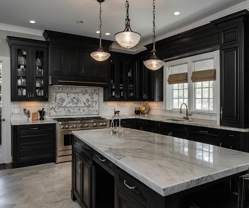 کابینت نئوکلاسیک سفید مشکی