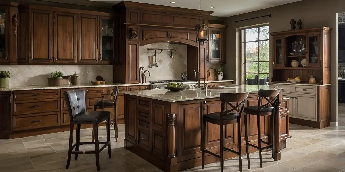 بنر کابینت طرح چوب