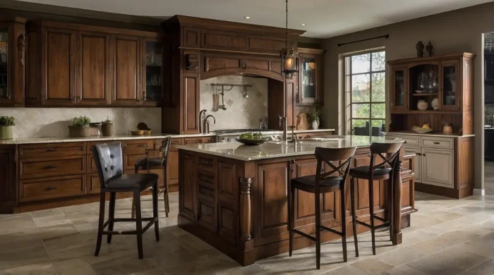 بنر کابینت طرح چوب