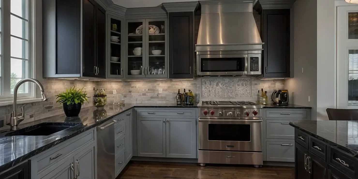 بنر کابینت طوسی مشکی بنر کابینت طوسی مشکی