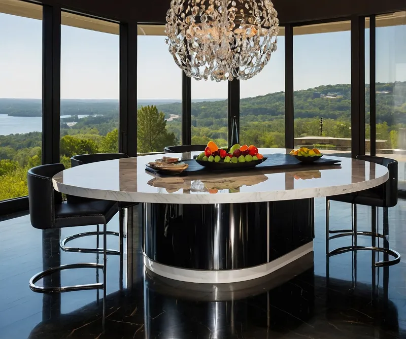 میز ناهار خوری جزیره ای هایگلاس