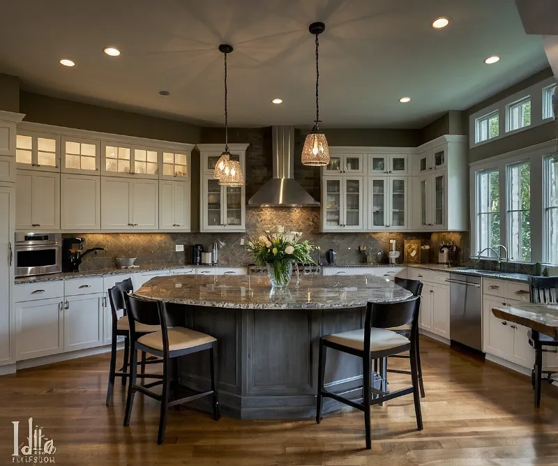 کابینت جزیره میز ناهار خوری