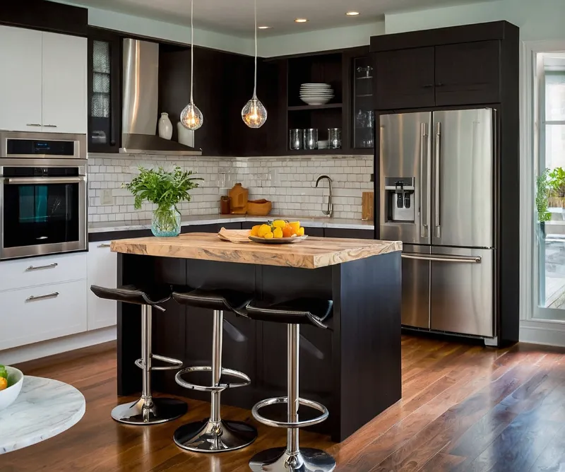 کابینت جزیره میز ناهار خوری برای آشپزخانه کوچک