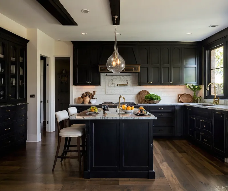 کابینت جزیره میز ناهار خوری مشکی