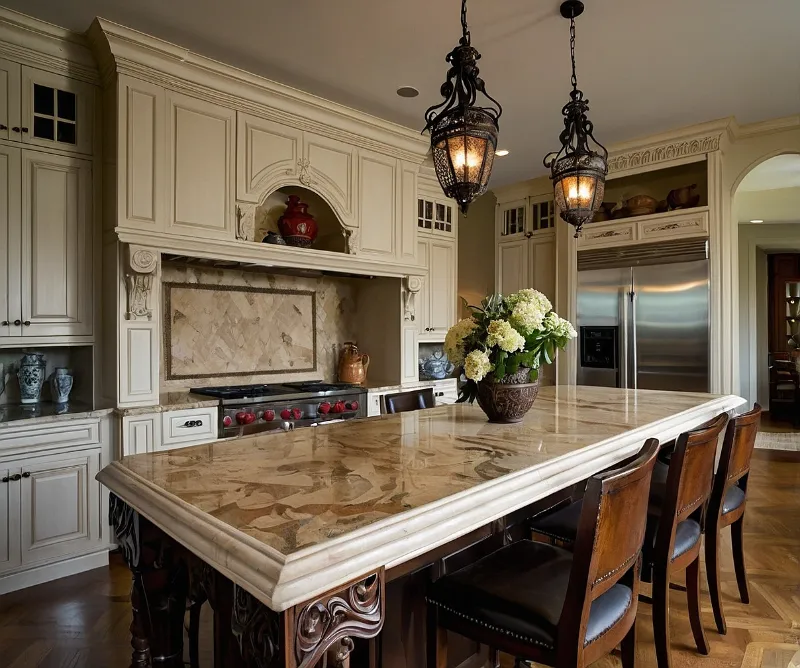 کابینت جزیره میز ناهار خوری کلاسیک