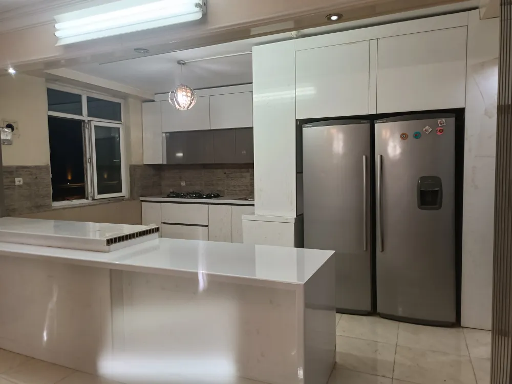 کابینت دو پله سفید طوسی