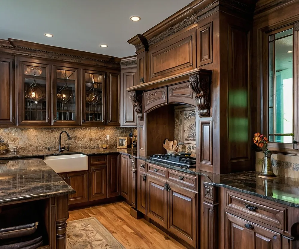 کابینت طرح چوب برجسته