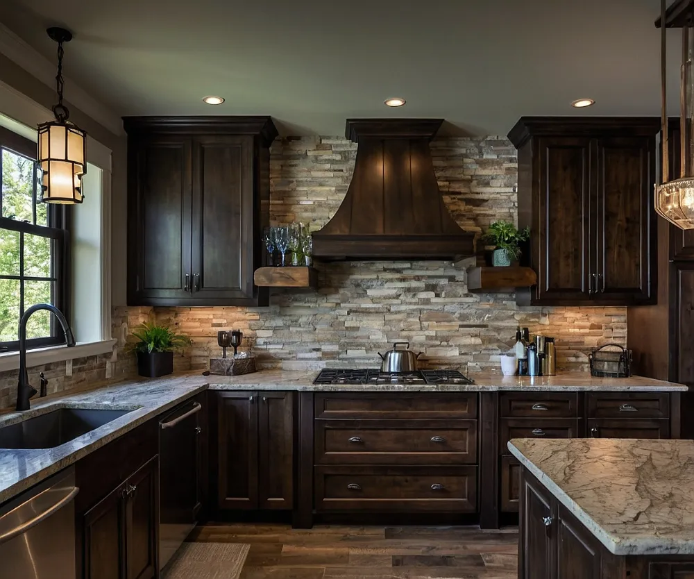 کابینت طرح چوب جنگلی