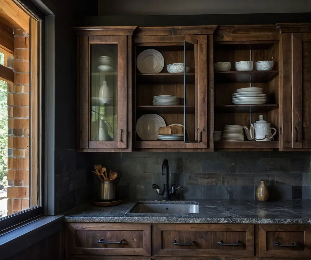 کابینت طرح چوب جنگلی