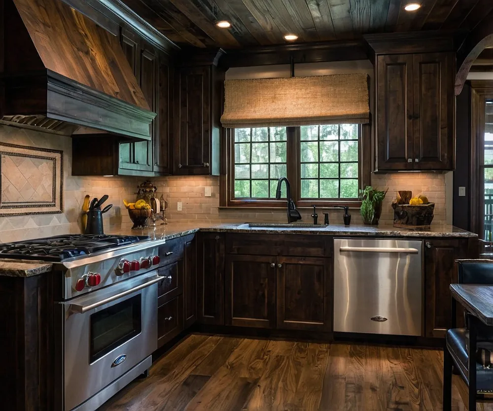 کابینت طرح چوب جنگلی