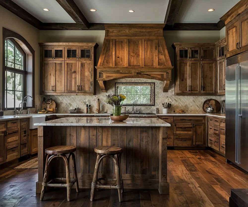 کابینت طرح چوب جنگلی