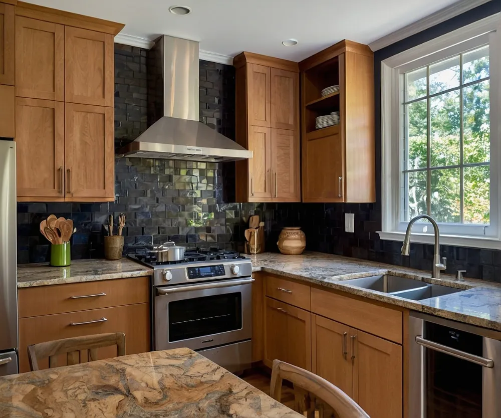 کابینت طرح چوب روشن