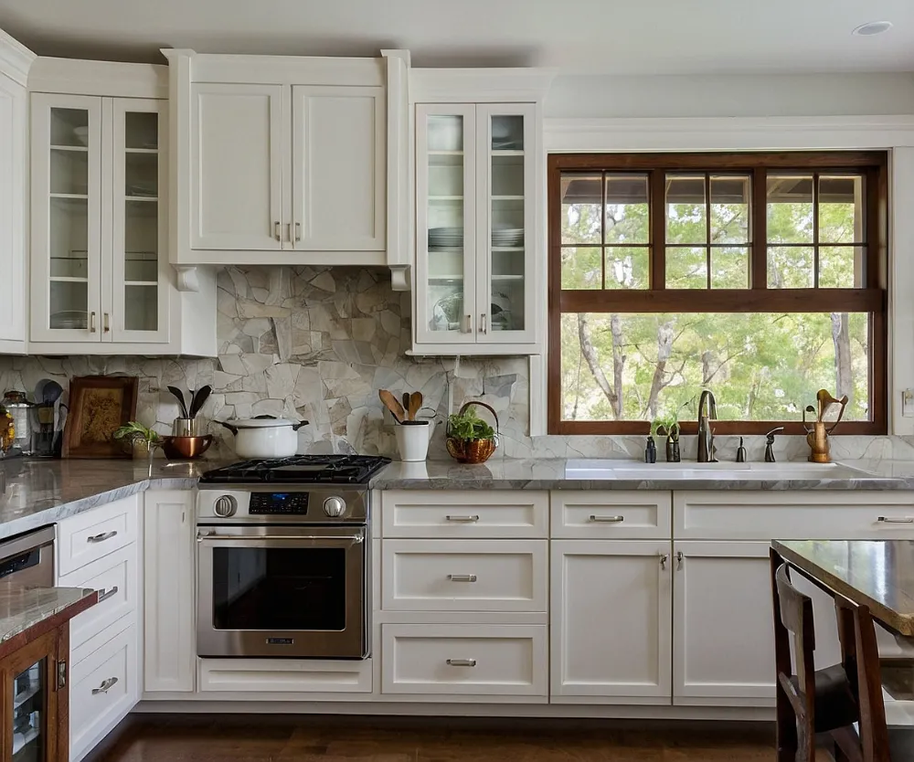 کابینت طرح چوب سفید