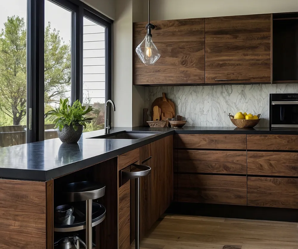 کابینت طرح چوب مدرن