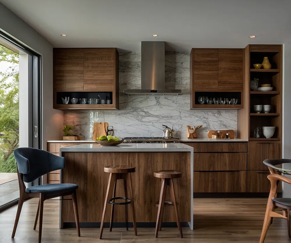 کابینت طرح چوب مدرن