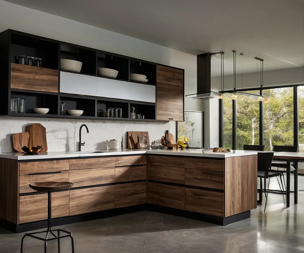 کابینت طرح چوب مدرن