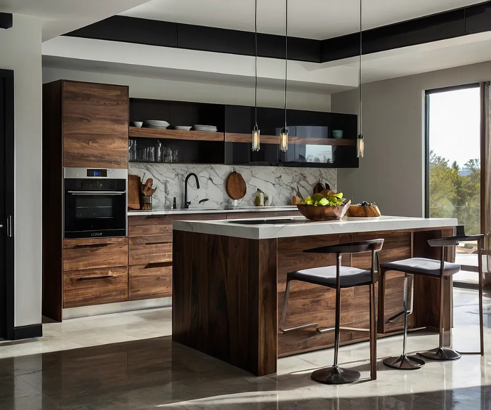 کابینت طرح چوب مدرن