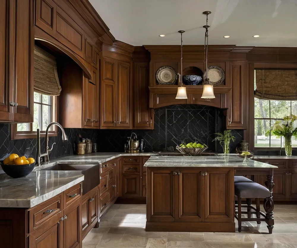 کابینت نئوکلاسیک طرح چوب