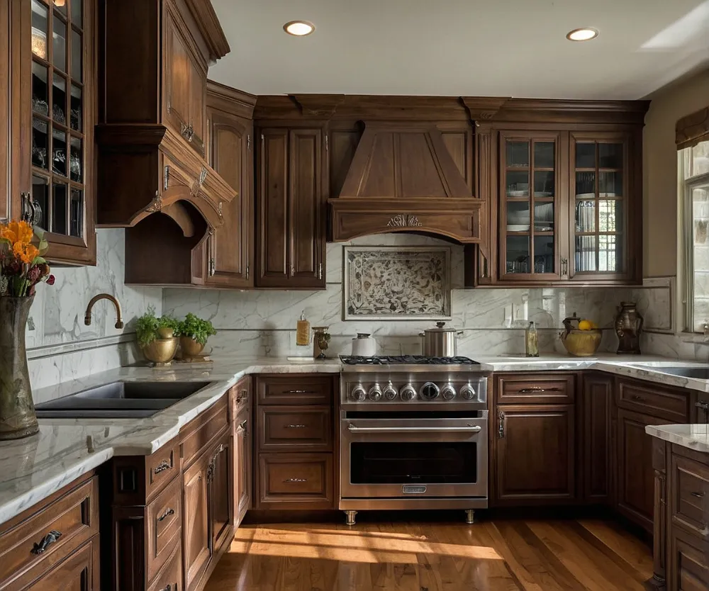 کابینت نئوکلاسیک طرح چوب