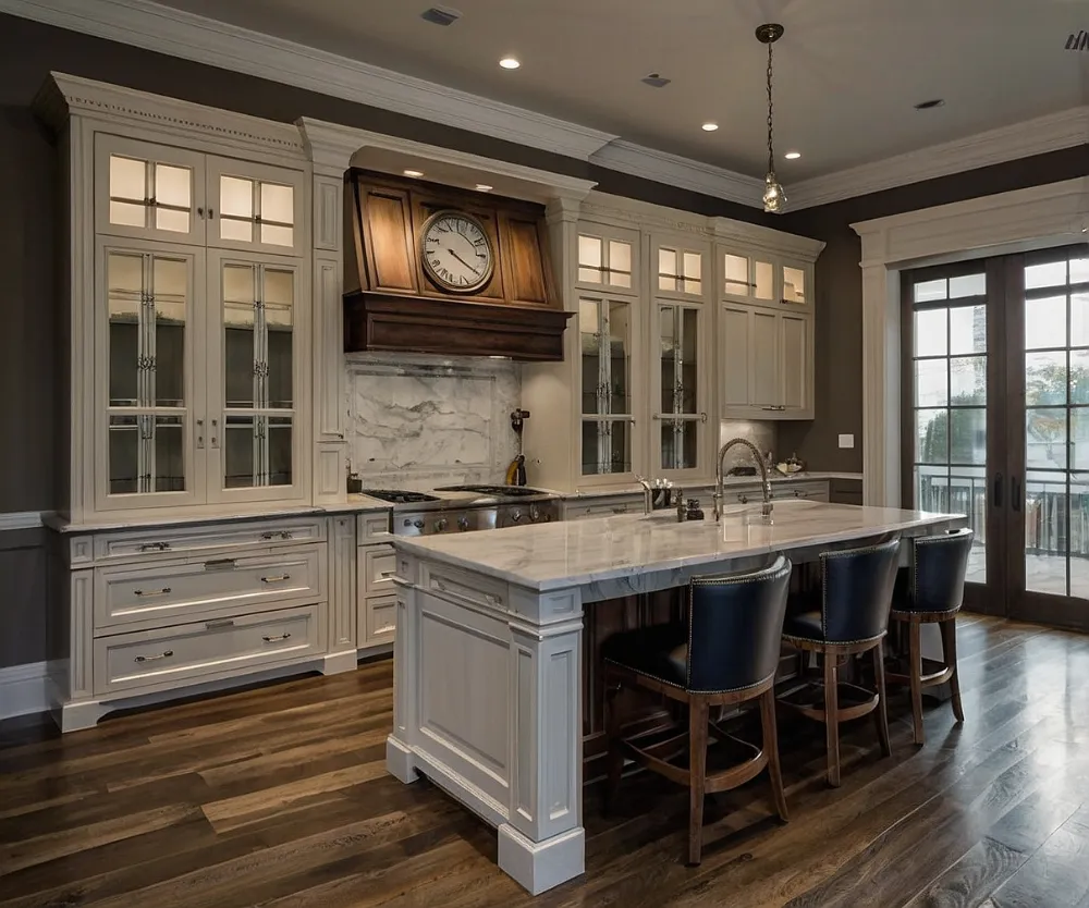 کابینت نئوکلاسیک طرح چوب