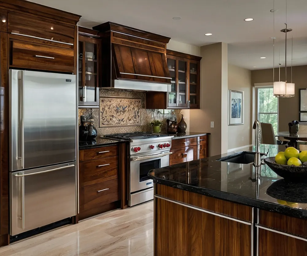 کابینت هایگلاس طرح چوب