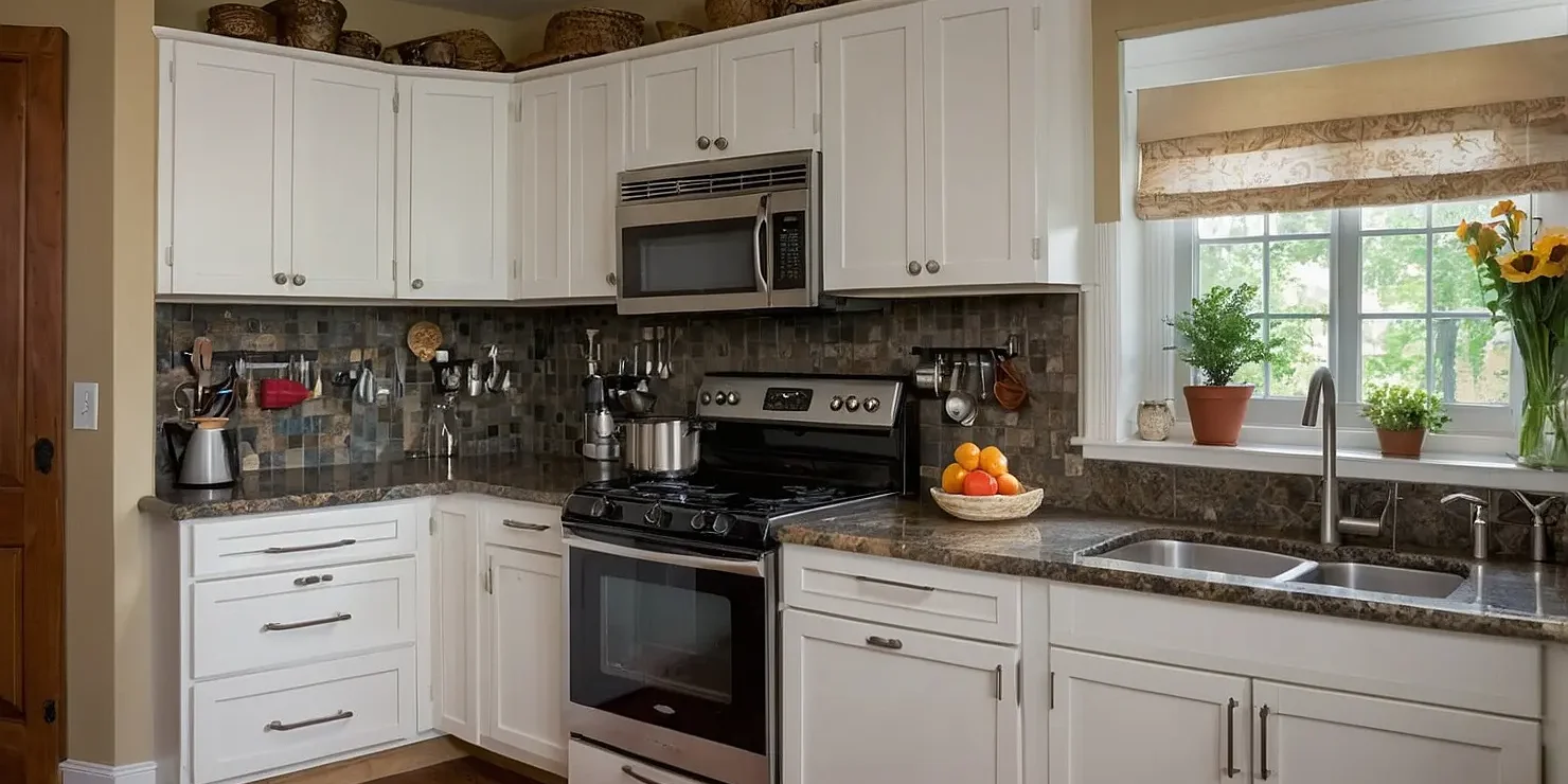 بنر کابینت آشپزخانه کوچک بدون اپن