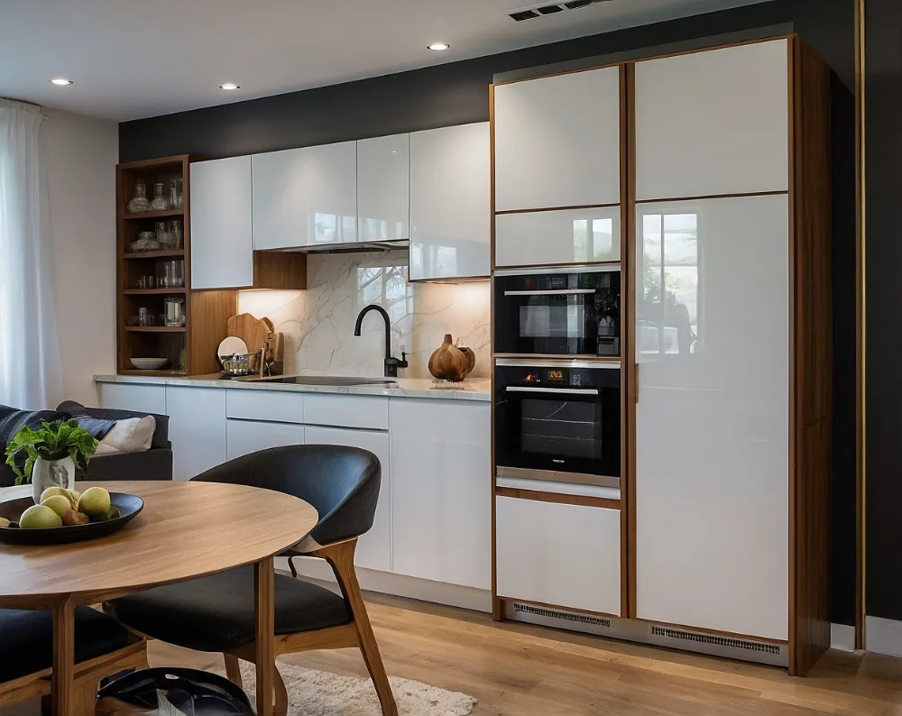 کابینت آشپزخانه کوچک بدون اپن بدون دستگیره