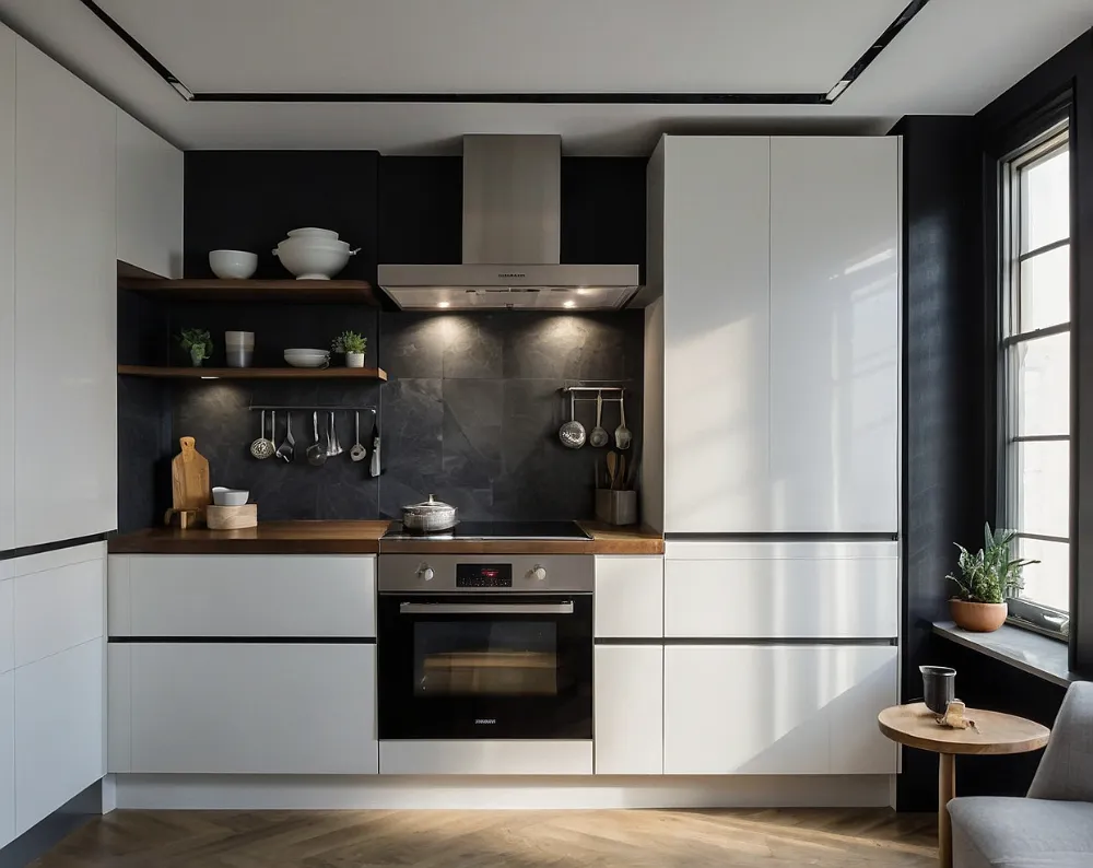 کابینت آشپزخانه کوچک بدون اپن مدرن