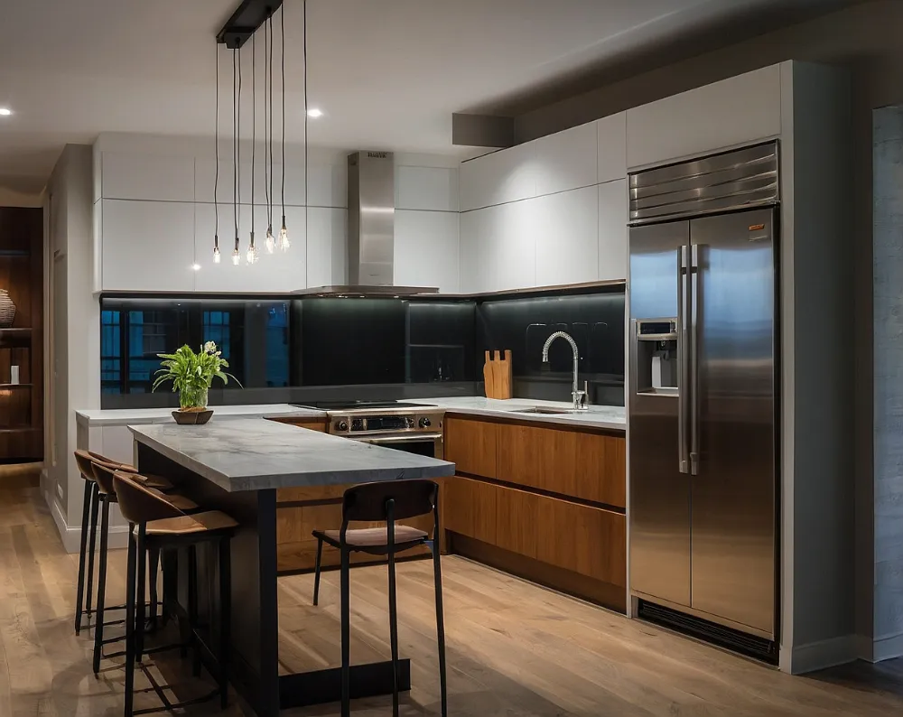 کابینت آشپزخانه کوچک بدون اپن مدرن