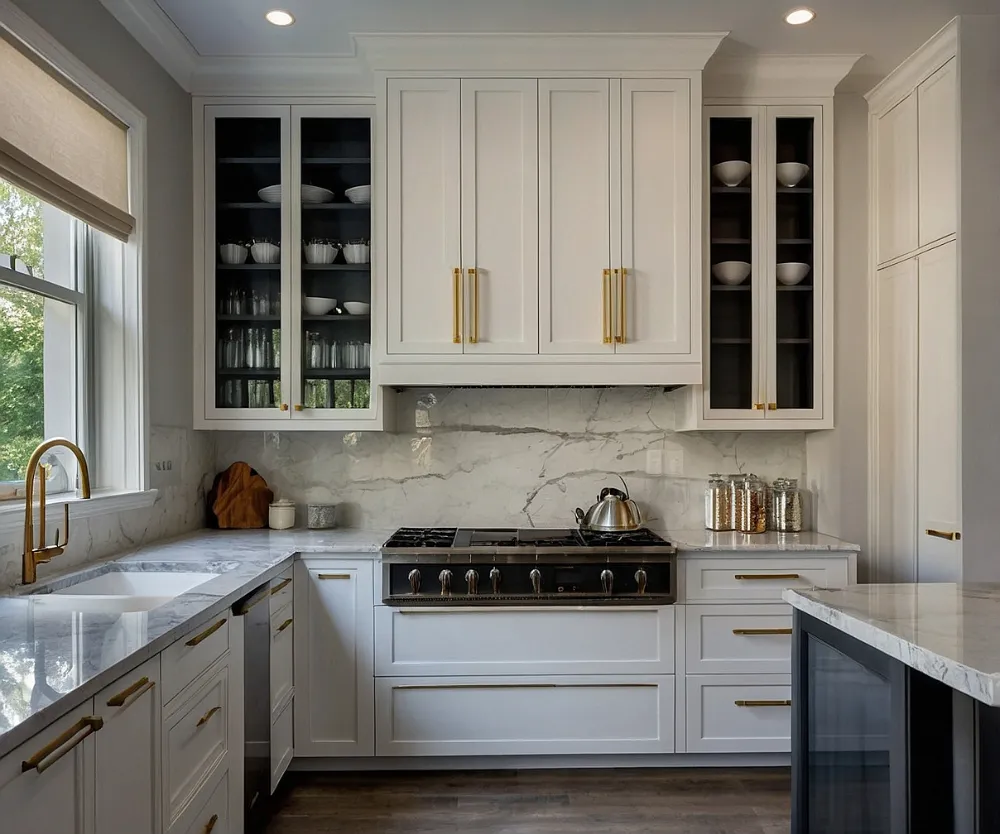 کابینت انزو سفید طوسی