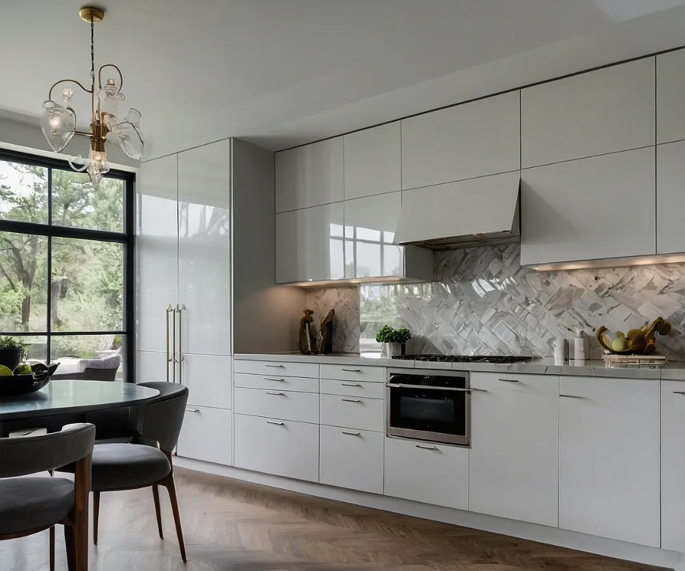 کابینت انزو سفید طوسی