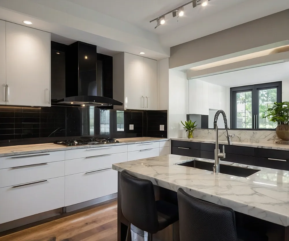 کابینت انزو سفید مشکی