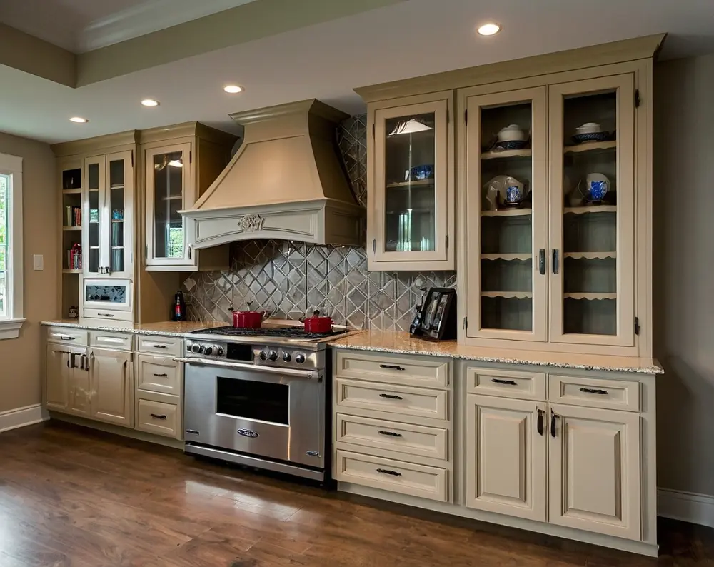 کابینت پلی اورتان رنگ بژ